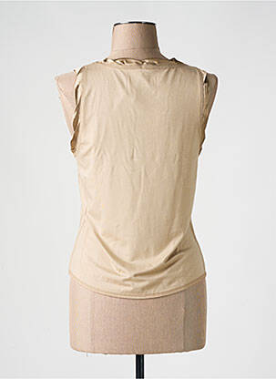 Débardeur stretch sans manche marron LUISA CERANO femme