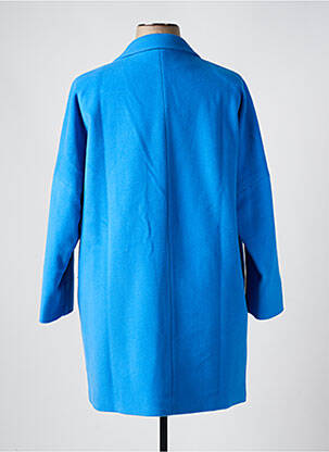 Manteau long coupe droite sans capuche bleu EUGEN KLEIN femme