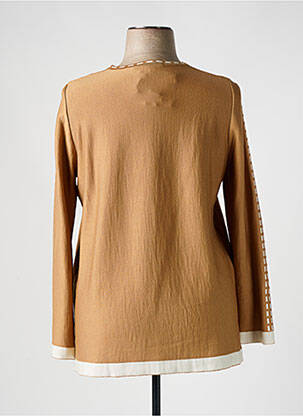Pull coupe droite manches longues marron PIERO MORETTI femme