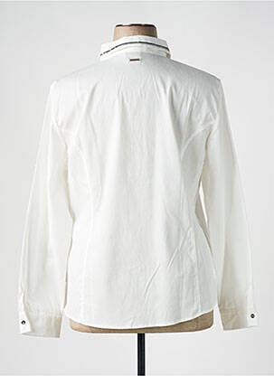 Chemisier coupe droite manches longues blanc DISMERO femme