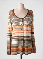 Gilet manches longues marron DISMERO pour femme seconde vue