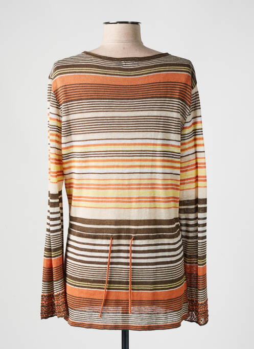 Gilet manches longues marron DISMERO pour femme