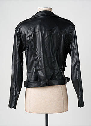 Veste simili cuir poches noir LESLIE femme