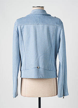 Veste casual col tailleur bleu FRANK LYMAN femme