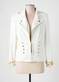 Veste casual col tailleur beige FRANK LYMAN femme