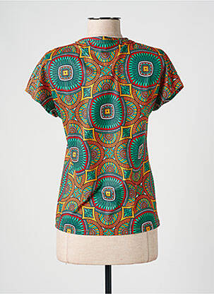 T-shirt col v manches courtes orange LESLIE femme