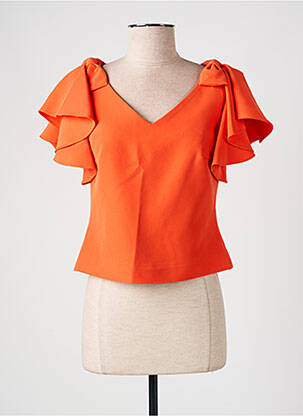 Top manches courtes manches courtes orange LESLIE femme