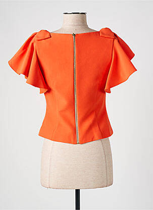 Top manches courtes manches courtes orange LESLIE femme