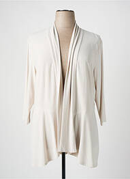 Gilet manches longues manches 3/4 beige FRANK LYMAN femme