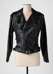 Veste simili cuir noir LESLIE pour femme seconde vue