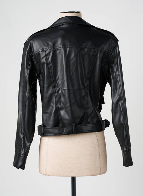 Veste simili cuir noir LESLIE pour femme