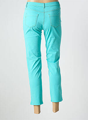 Pantalon 7/8 tissage popeline taille normale bleu FUEGO WOMAN femme