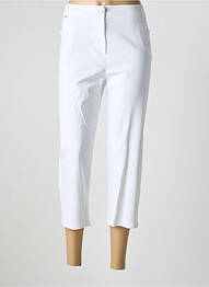 Pantacourt stretch taille normale blanc PAUSE CAFE femme