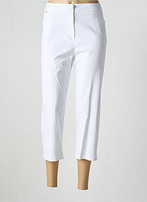 Pantacourt stretch taille normale blanc PAUSE CAFE femme