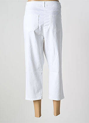 Pantacourt stretch taille normale blanc PAUSE CAFE femme