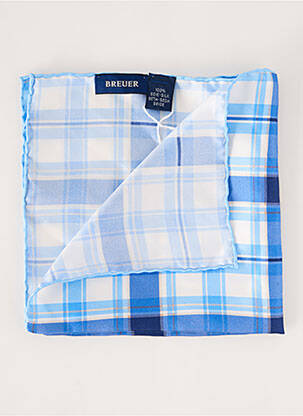 Foulard effet matière satinée bleu BREUER homme