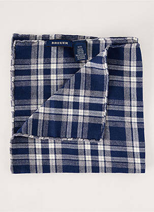 Foulard imprimé carreaux bleu BREUER homme