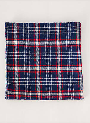 Foulard imprimé carreaux bleu BREUER homme