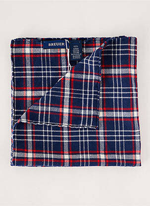 Foulard imprimé carreaux bleu BREUER homme