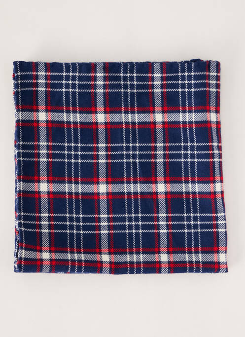 Foulard imprimé carreaux bleu BREUER homme