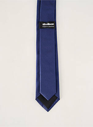 Cravate effet matière satinée bleu STRELLSON homme