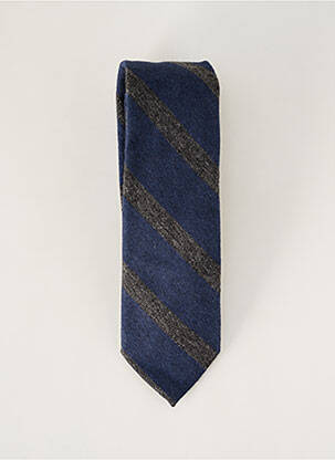 Cravate imprimé rayures bleu BREUER homme