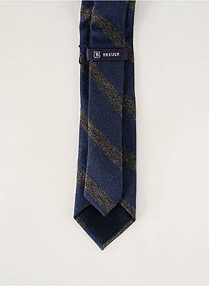 Cravate imprimé rayures bleu BREUER homme
