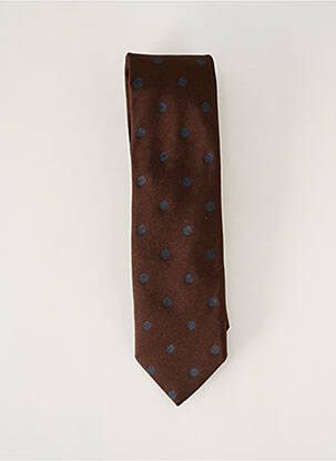Cravate imprimé pois marron BREUER homme