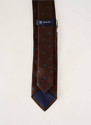 Cravate imprimé pois marron BREUER homme