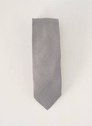 Cravate effet matière satinée gris BREUER homme
