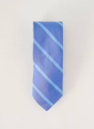 Cravate imprimé rayures bleu BREUER homme