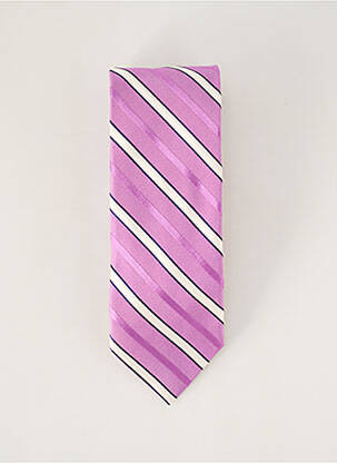 Cravate imprimé rayures violet BREUER homme