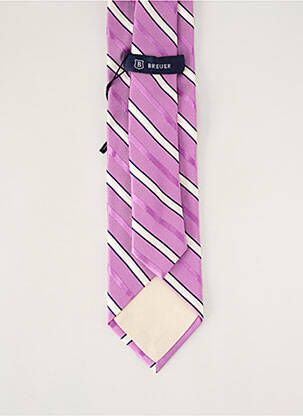 Cravate imprimé rayures violet BREUER homme