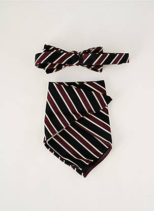 Noeud papillon imprimé rayures noir SELECTED homme