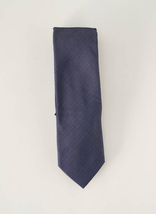 Cravate effet matière satinée bleu BREUER homme