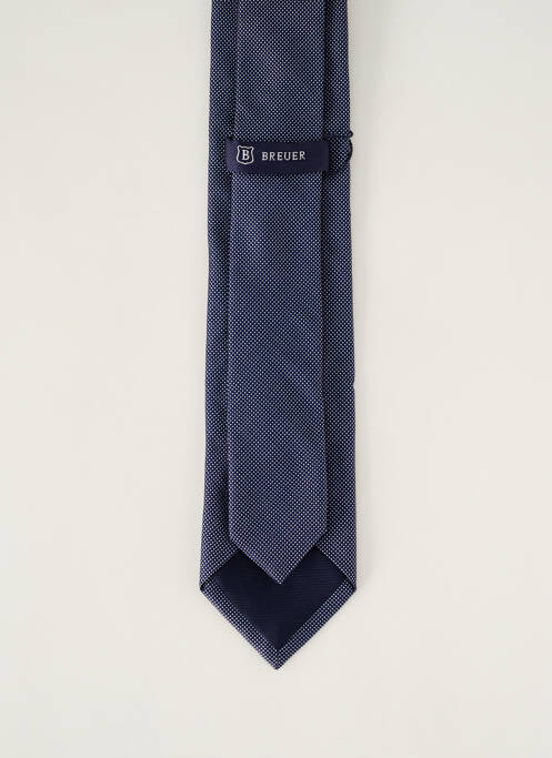 Cravate effet matière satinée bleu BREUER homme