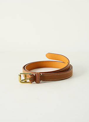 Ceinture effet matière satinée marron RALPH LAUREN femme