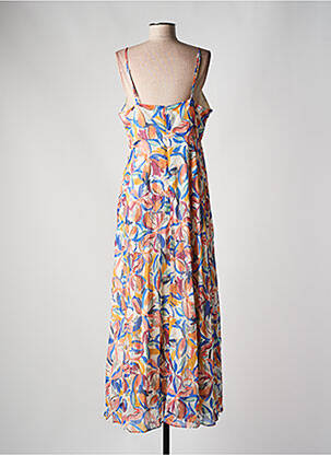 Robe longue manches bretelles ajustables fines bretelles bleu MOLLY BRACKEN femme