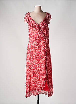 Robe longue manches courtes manches courtes rouge LA PETITE ETOILE femme