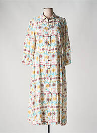 Robe mi-longue manches 3/4 manches 3/4 beige WHITE STUFF femme