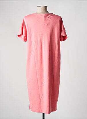 Robe mi-longue manches courtes manches courtes rose GARCIA femme