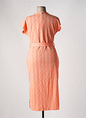 Robe mi-longue manches courtes manches courtes orange GARCIA femme