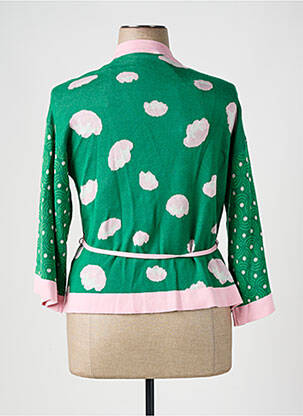 Gilet manches longues stretch vert BLUTSGESCHWISTER femme