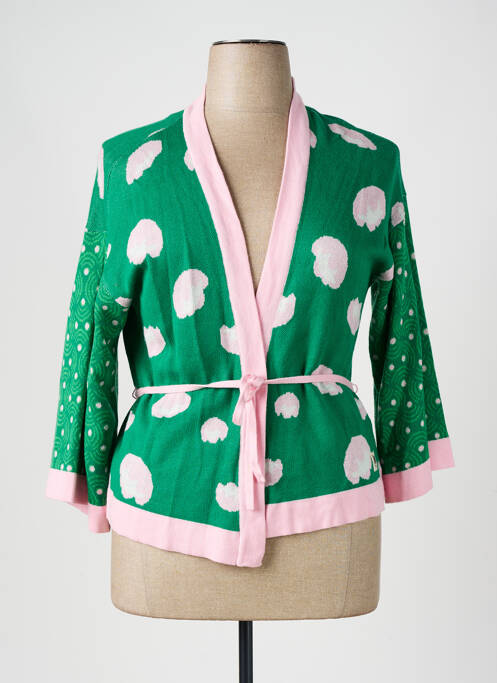 Gilet manches longues vert BLUTSGESCHWISTER pour femme