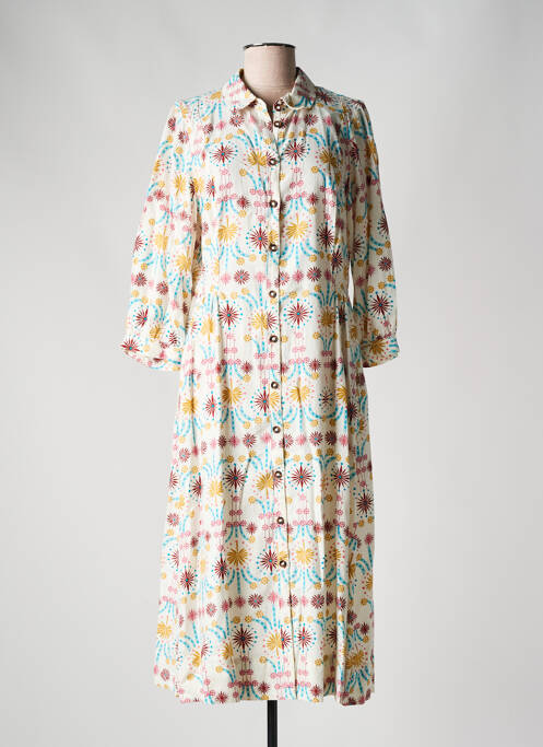 Robe mi-longue beige WHITE STUFF pour femme