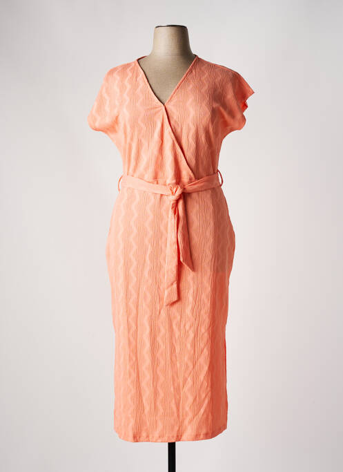 Robe mi-longue orange GARCIA pour femme