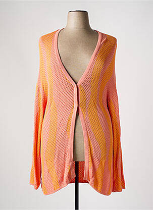 Gilet manches longues fermeture boutonnée sur le devant orange GARCIA femme