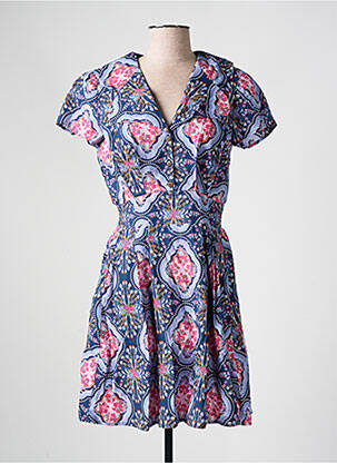 Robe courte manches courtes manches courtes bleu BLUTGESCHWISTER femme