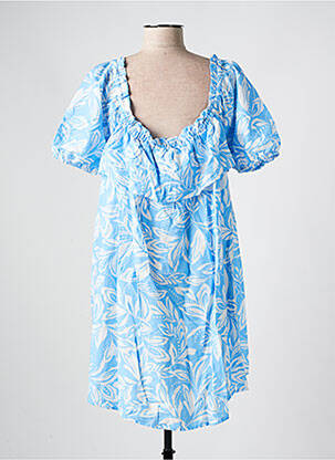 Robe courte manches courtes manches courtes bleu LA PETITE ETOILE femme