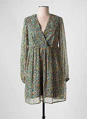 Robe courte manches longues manches longues bleu ONLY femme